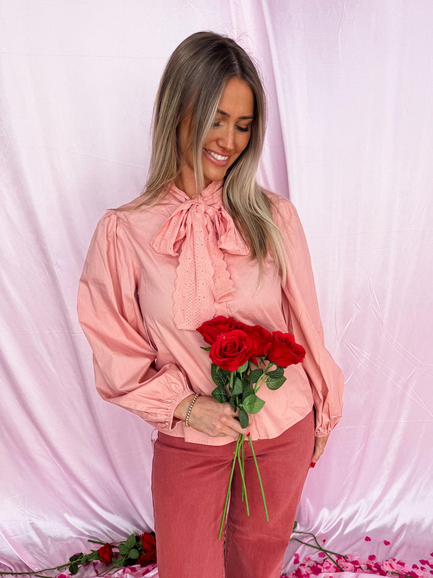Chic Ribbon Neck Top *Final Sale*