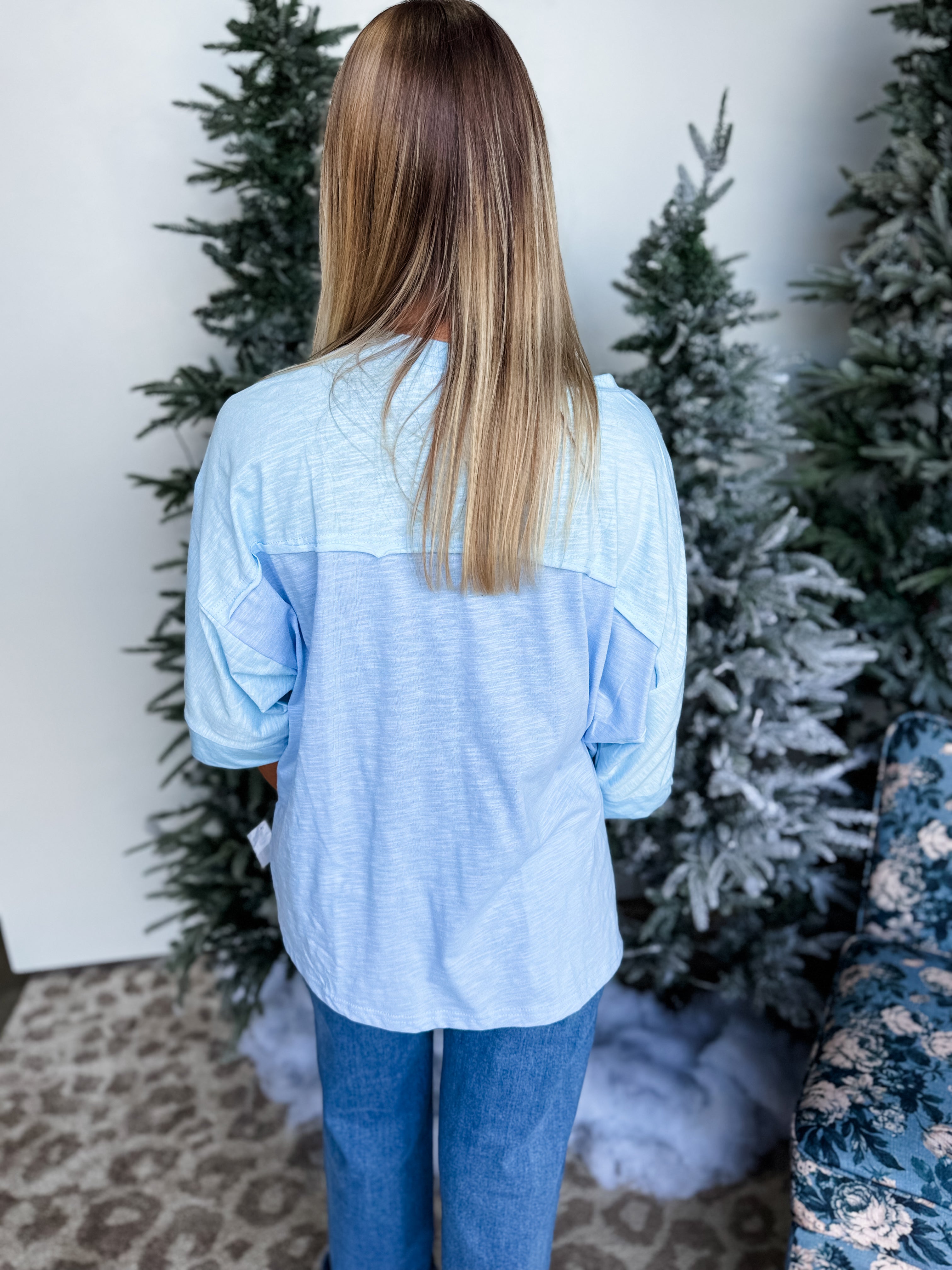 Golden Garden Top - Blue