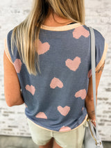 Blush Heart Dolman Top