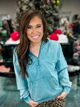 Soft Haze Baggy Hoodie - Teal