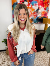 Garden Lane Knit Top - Rust