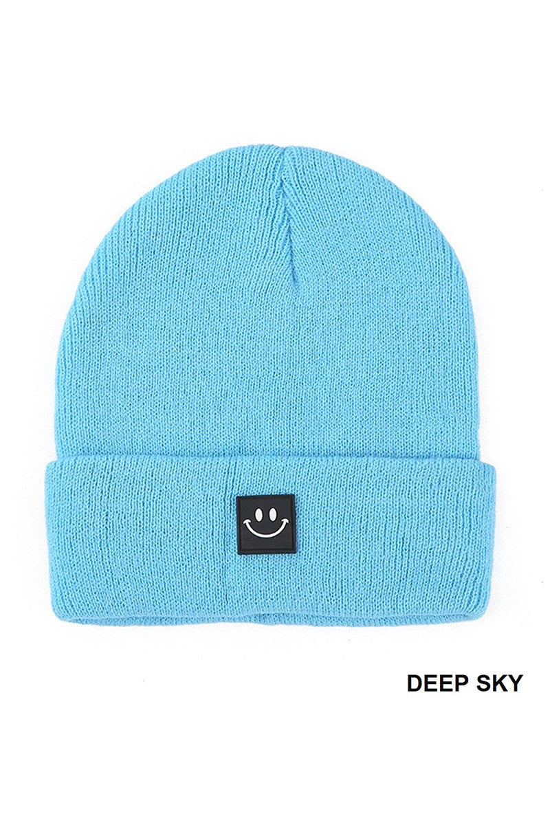 Smiley Face Beanie - Deep Sky | DOORBUSTER
