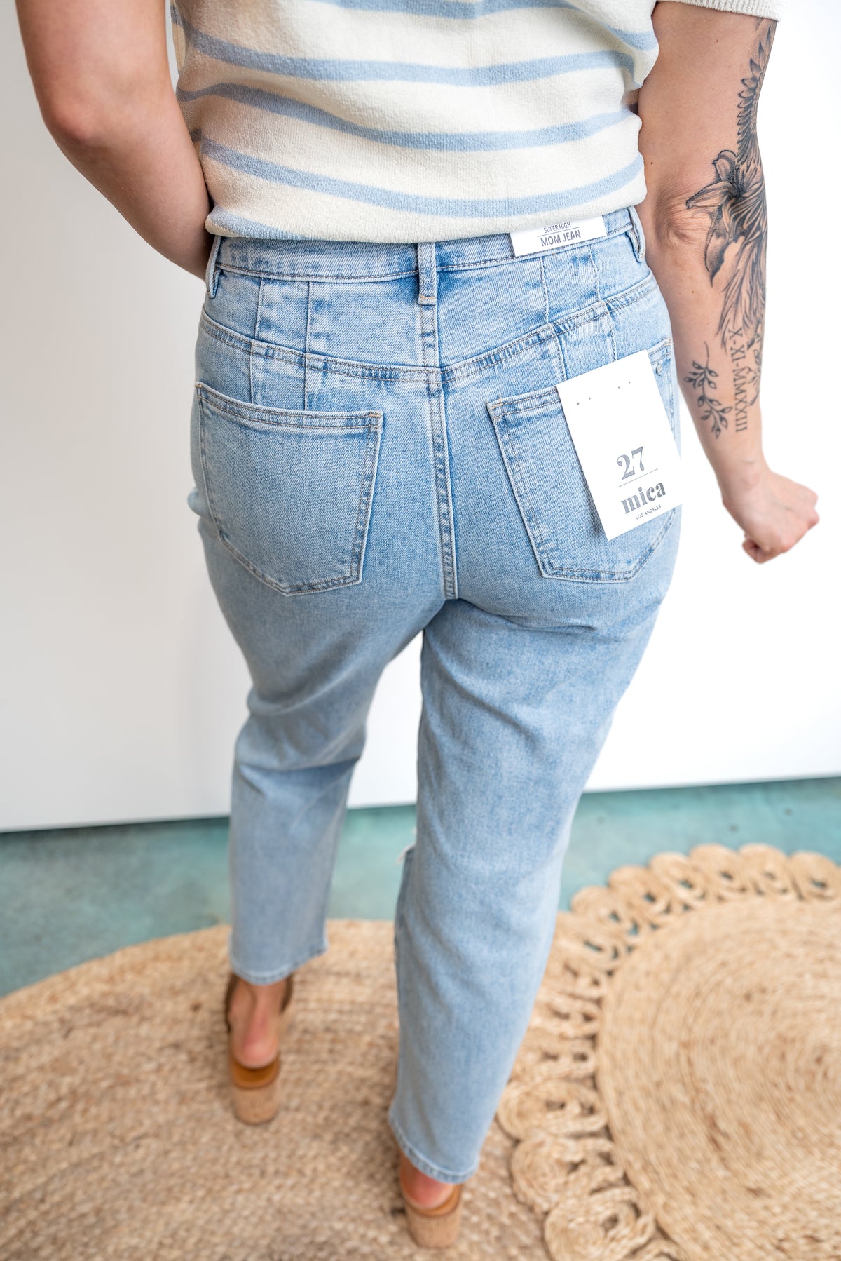 Distressed Super High-Rise Mom Jean - EOS Final Sale