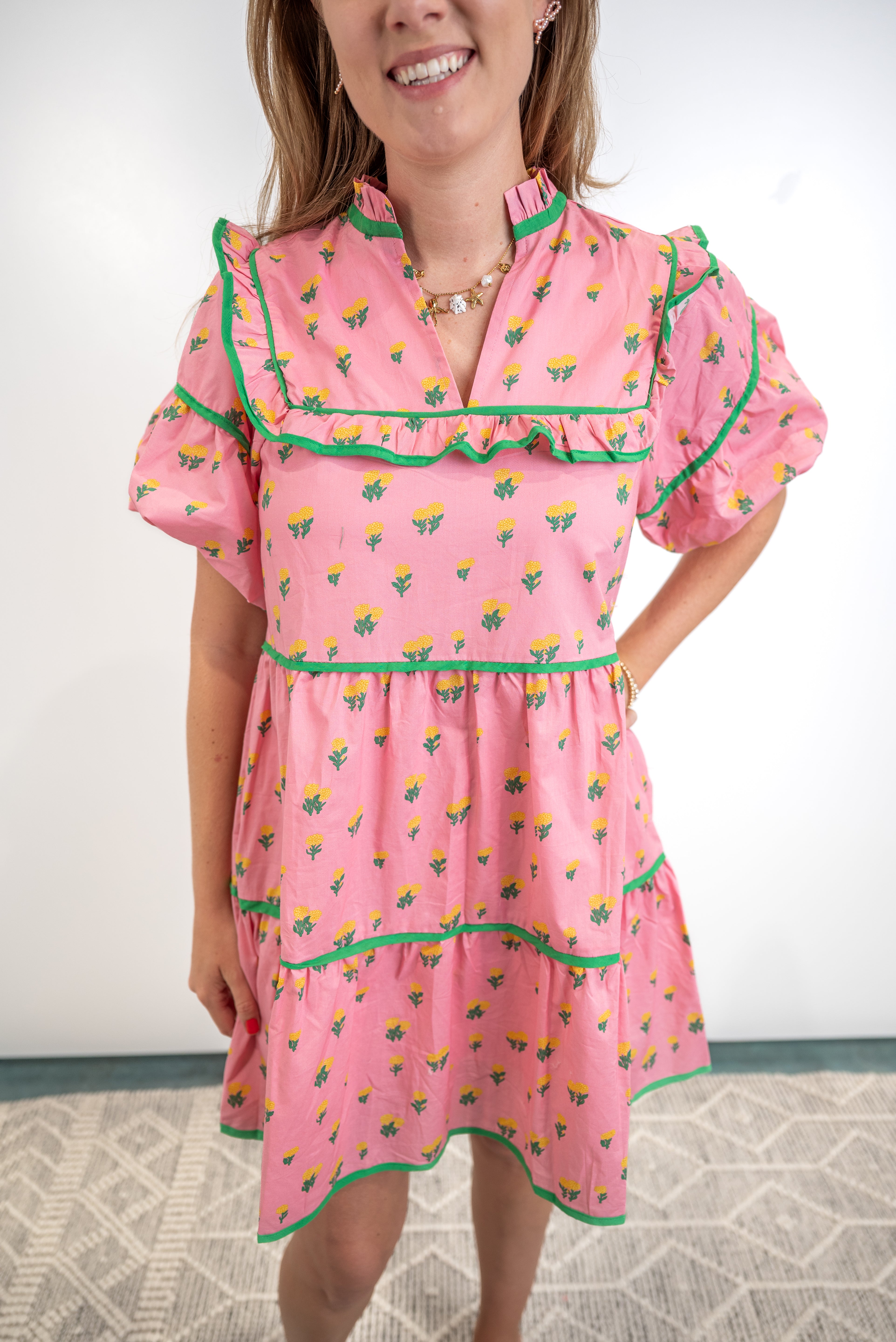 Ditsy Floral Ruffle Dress