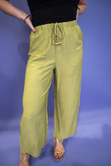 Drapeform Woven Pants - Avocado