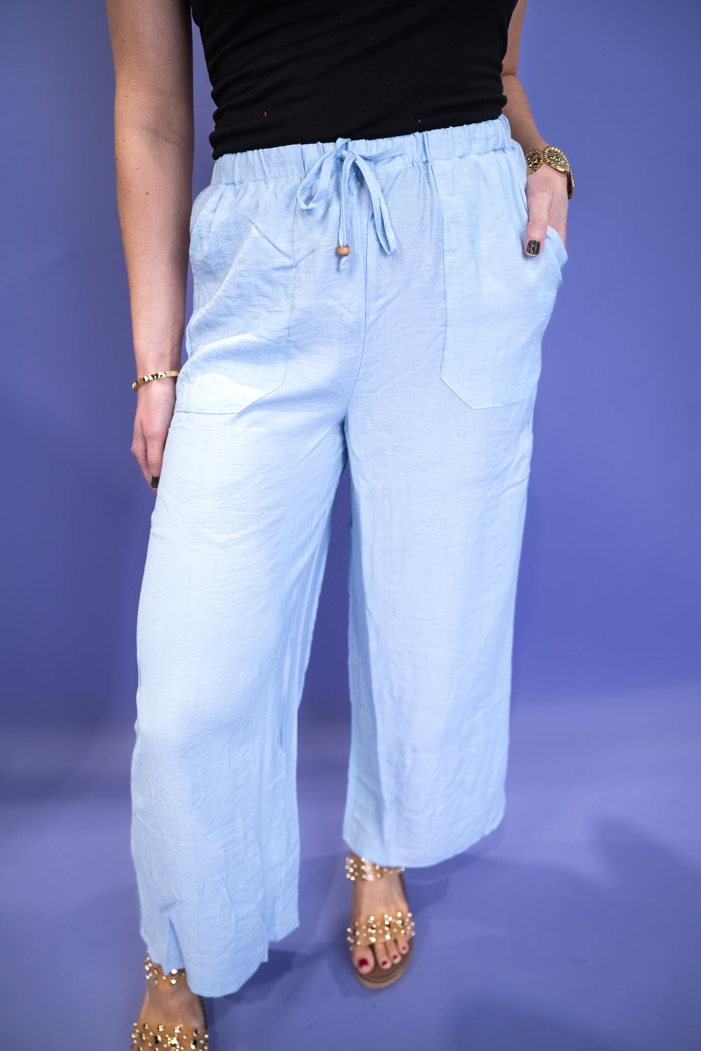 Drapeform Woven Pants - Blue *Final Sale*