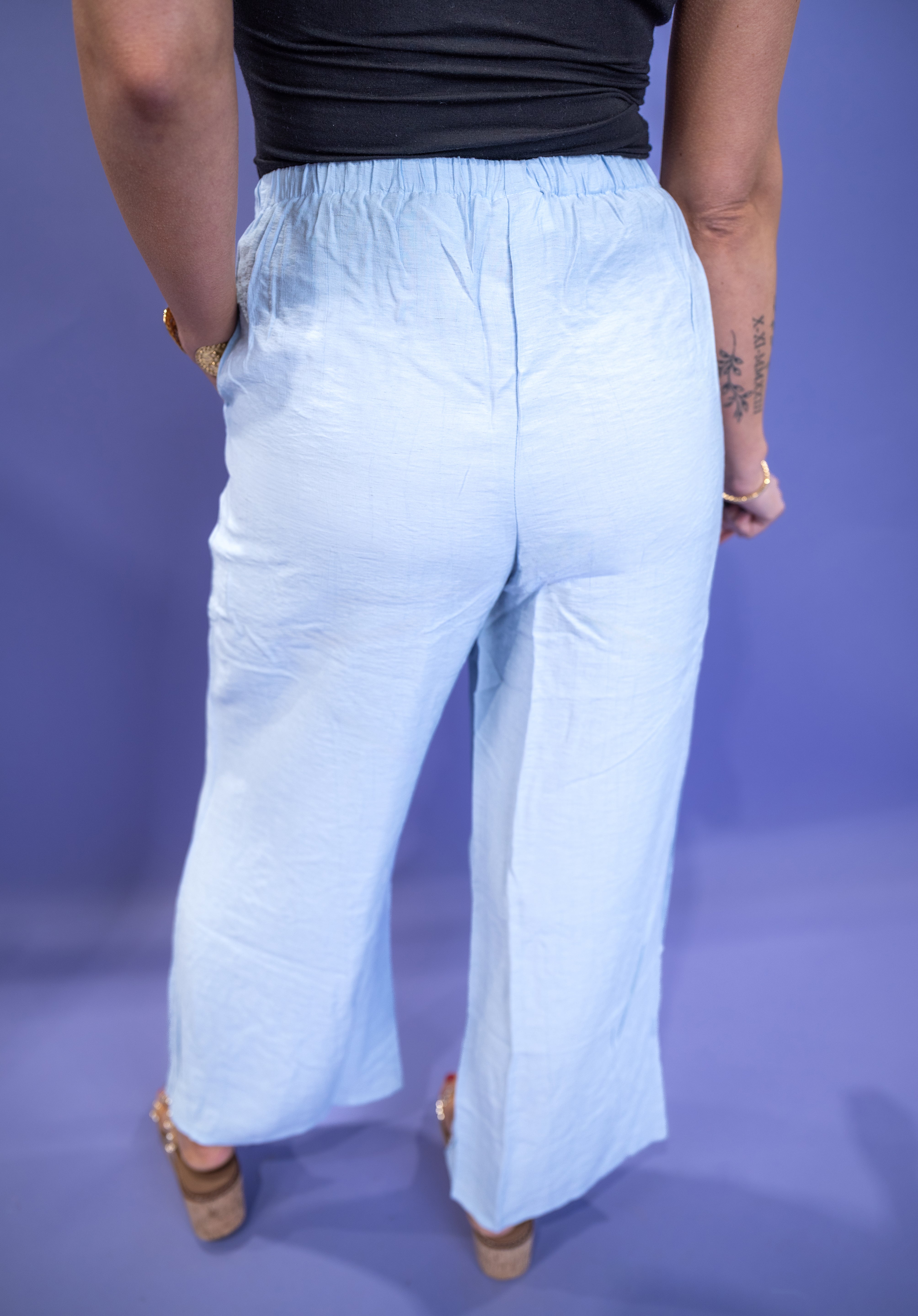 Drapeform Woven Pants - Blue
