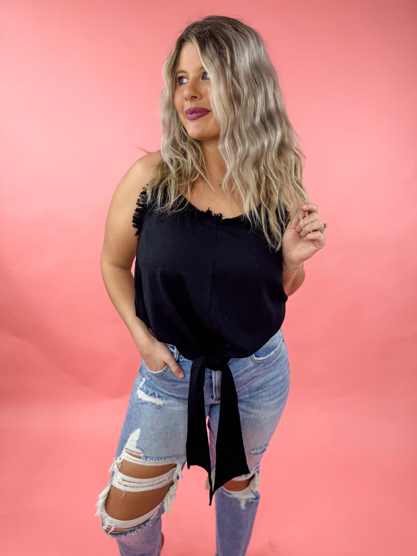 Talk About It Top - Black FINAL SALE
