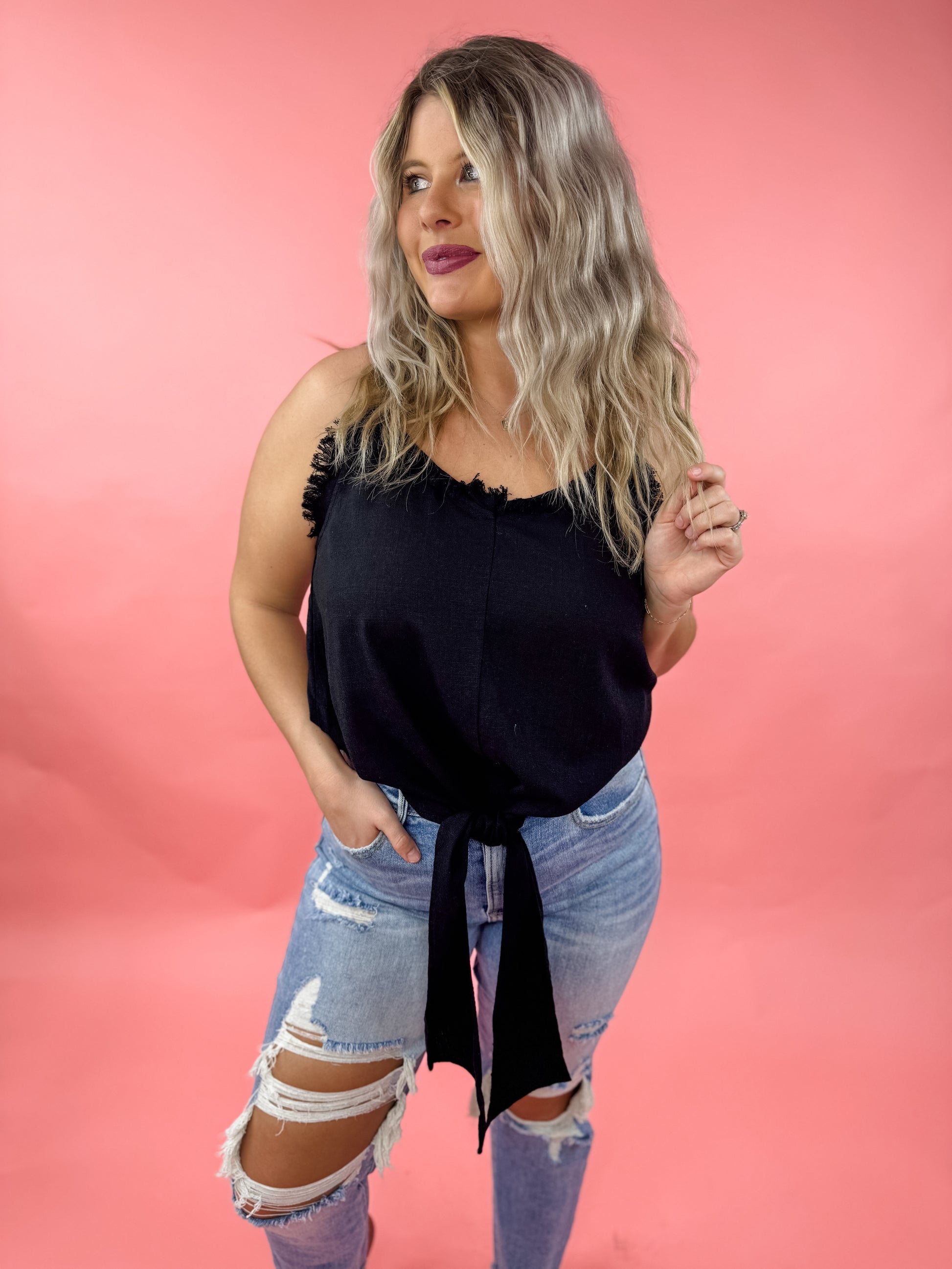 Talk About It Top - Black FINAL SALE
