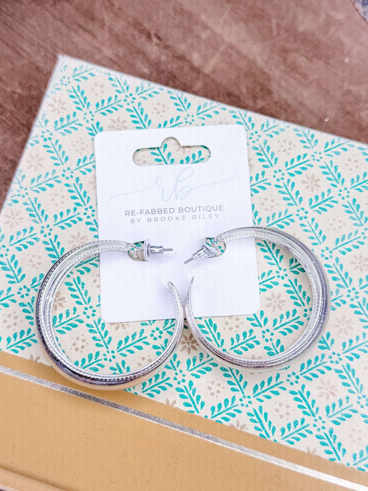 Wide Polished Metal Hoops