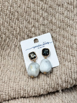 Marbella Drop Earrings - Grey
