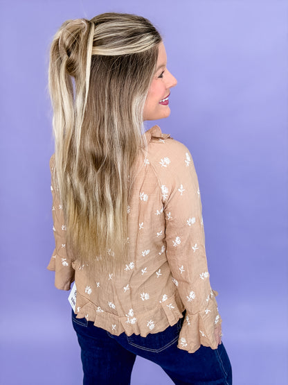 Wildflower Whimsy Ruffle Top
