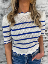 Ocean Wave Striped Knit Top *Final Sale*