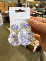 Blue Floral Earrings