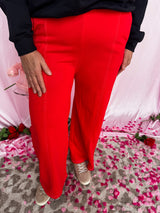 Sweet Serenade Wide Pants - Red
