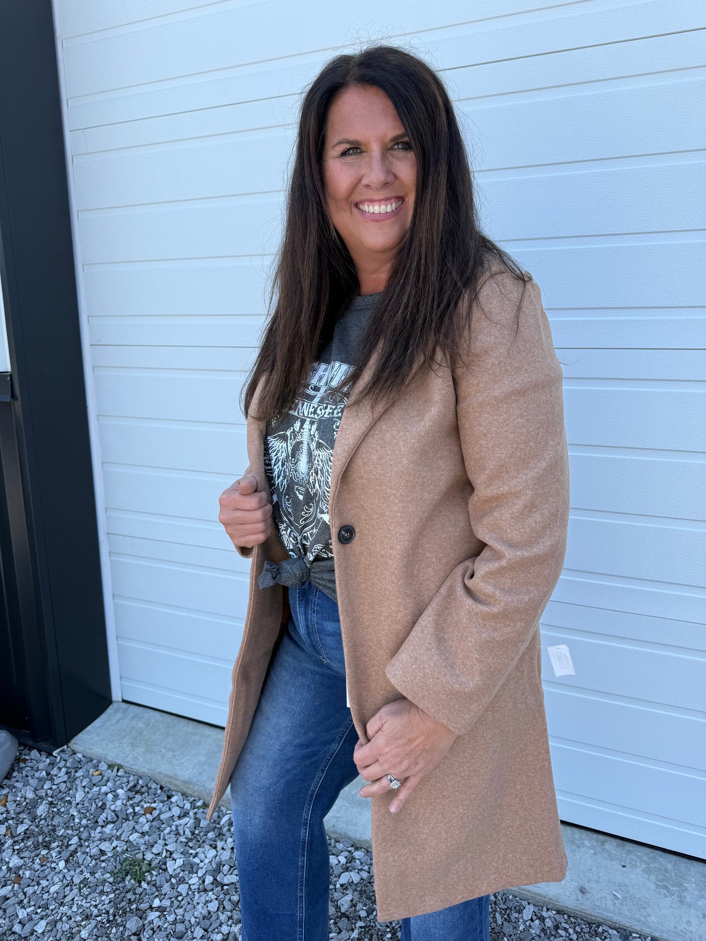 Classic Single Breasted Long Coat