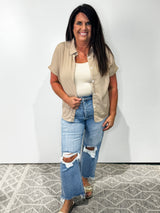 Dot & Dazzle Top - Khaki