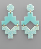 Aztec Glow Earrings - Turquoise
