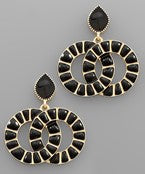 Infinity Loop Earrings - Black FINAL SALE