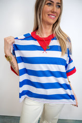 Easy Fit Stripe Knit Top