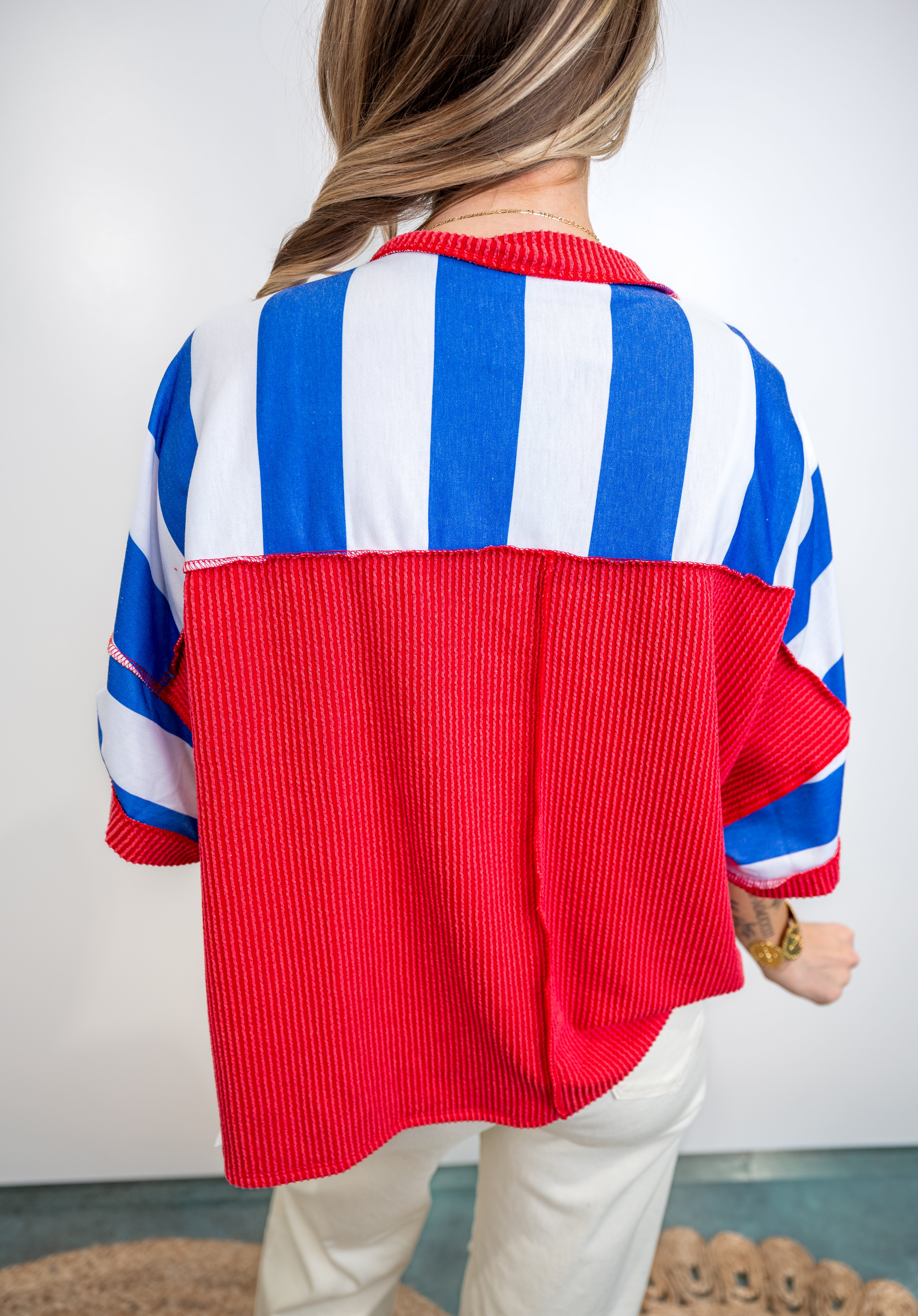 Easy Fit Stripe Knit Top
