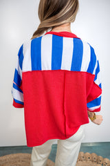 Easy Fit Stripe Knit Top