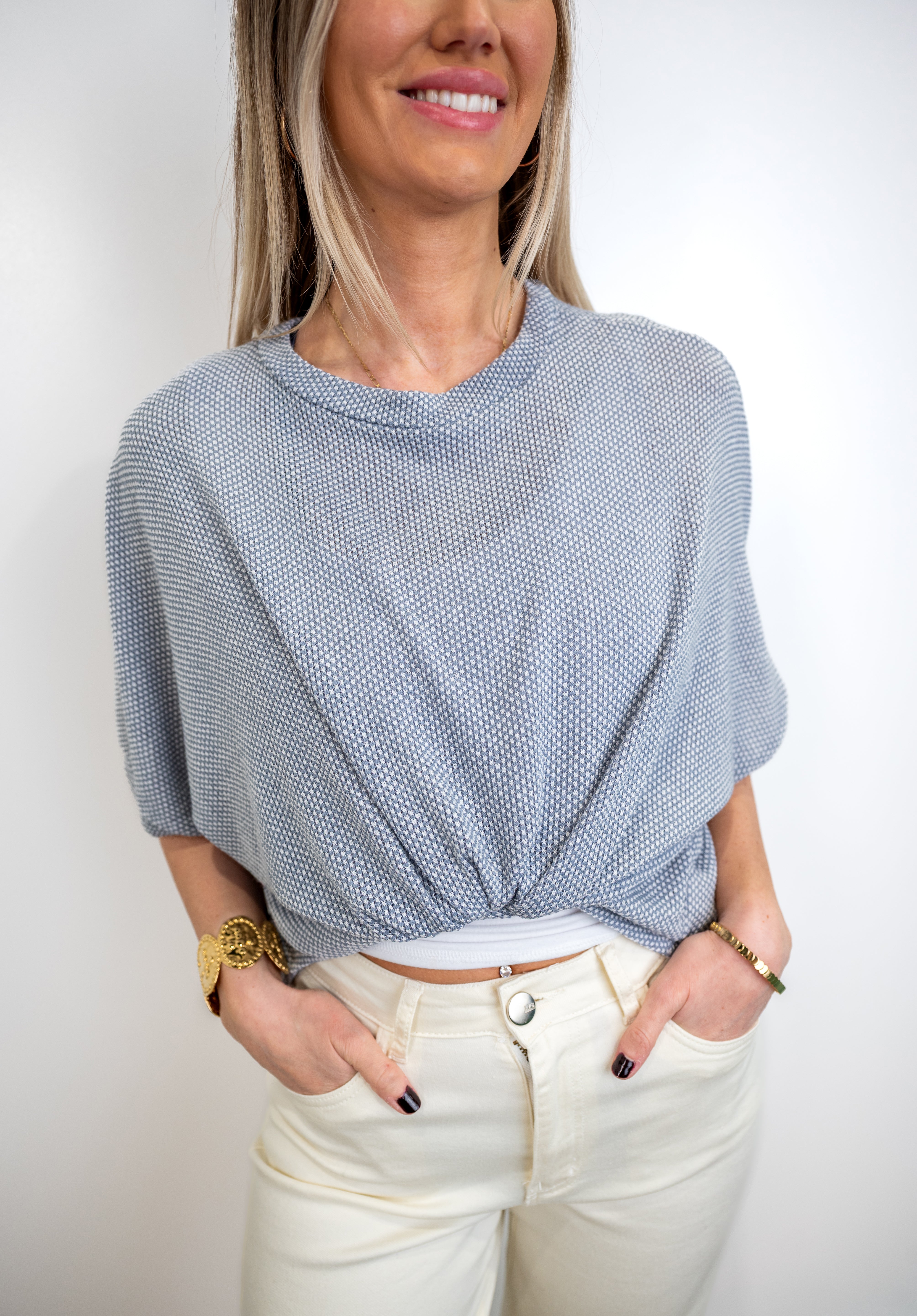 Echo Tone Jacquard Top