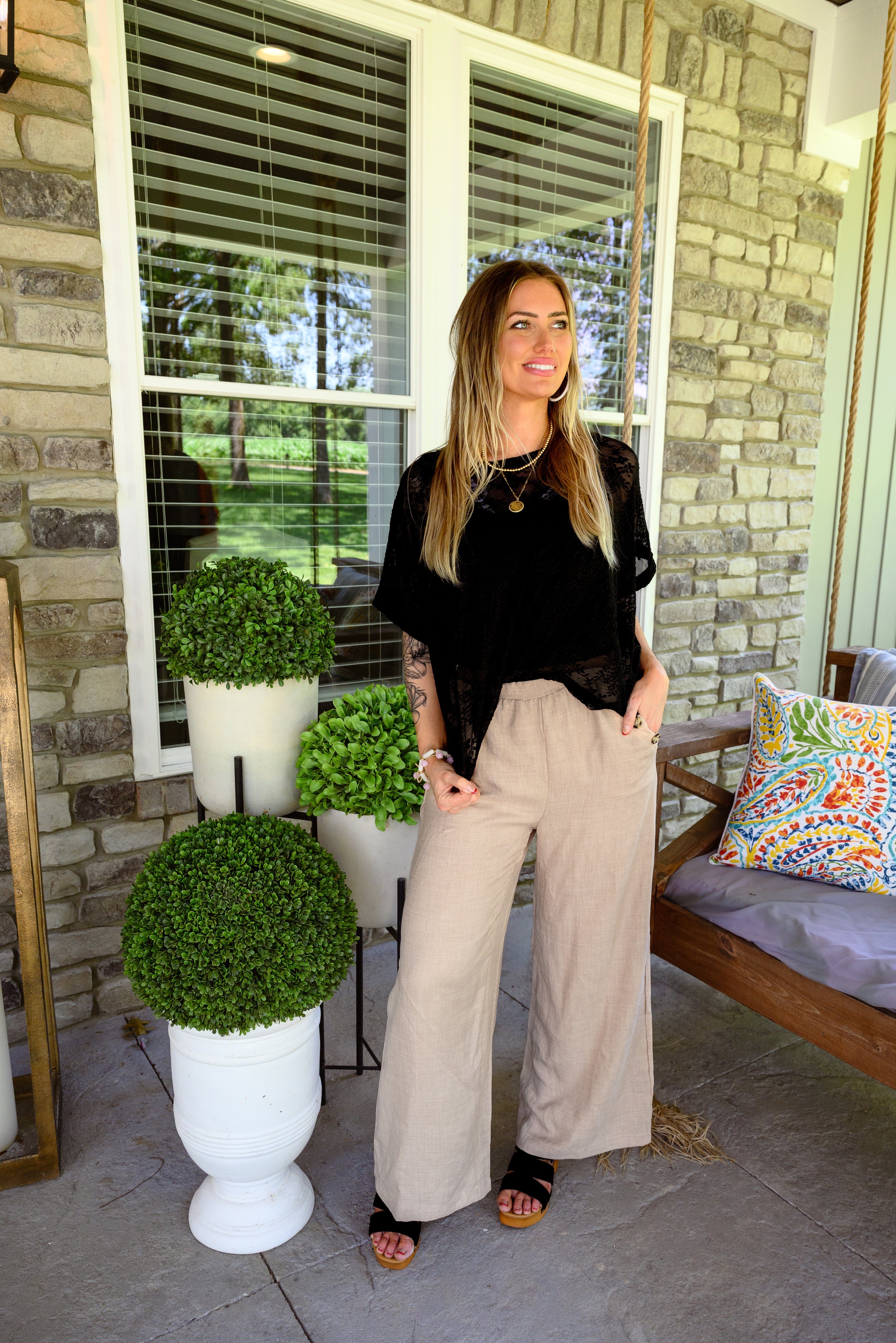 Elasticated Waist Woven Pants