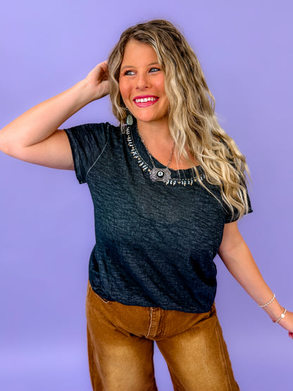 Everyday Lightweight Relaxed Fit Hand-Stitched Knit Top