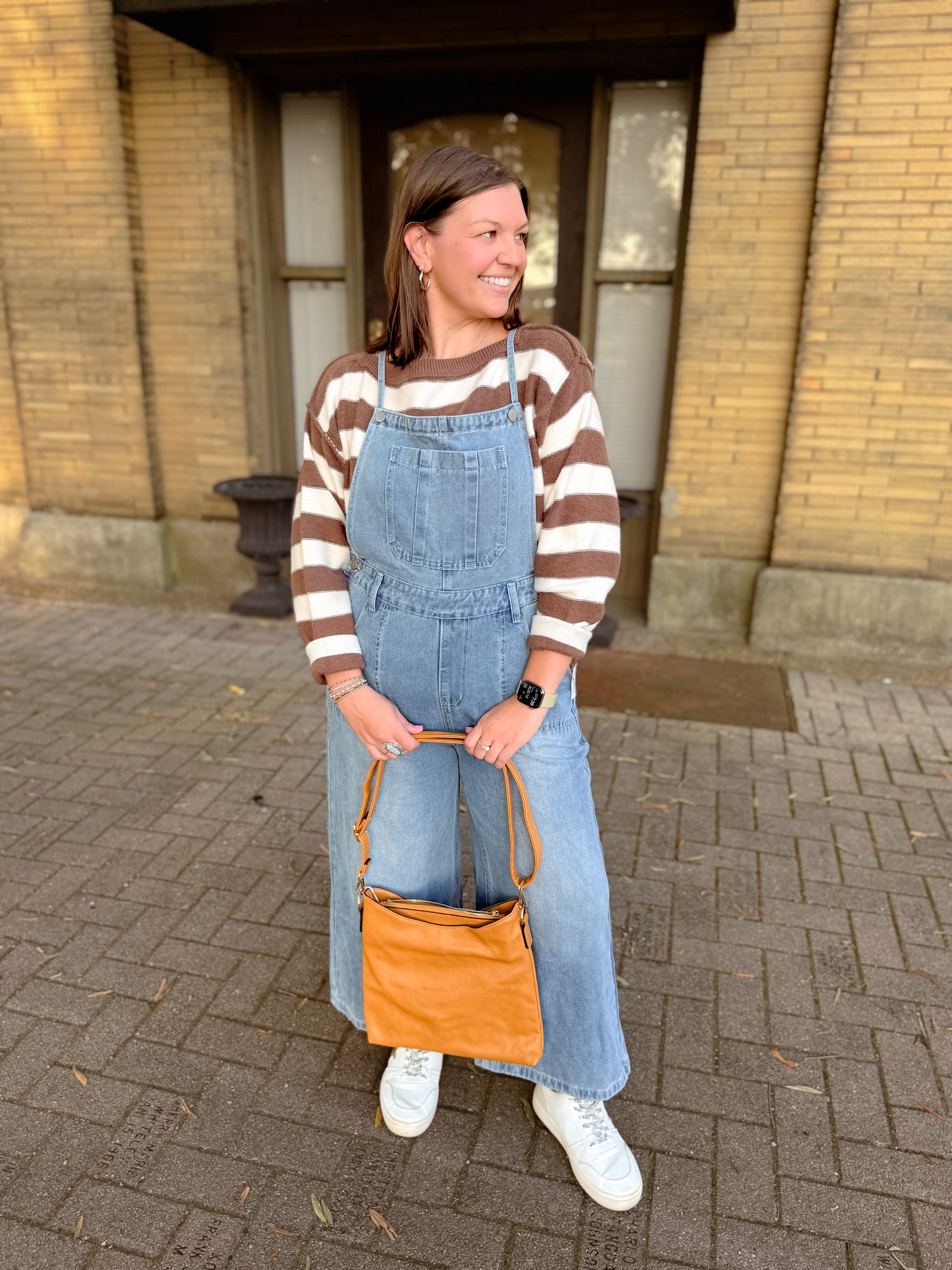 Exposed Seam Striped Cropped Knit Sweater