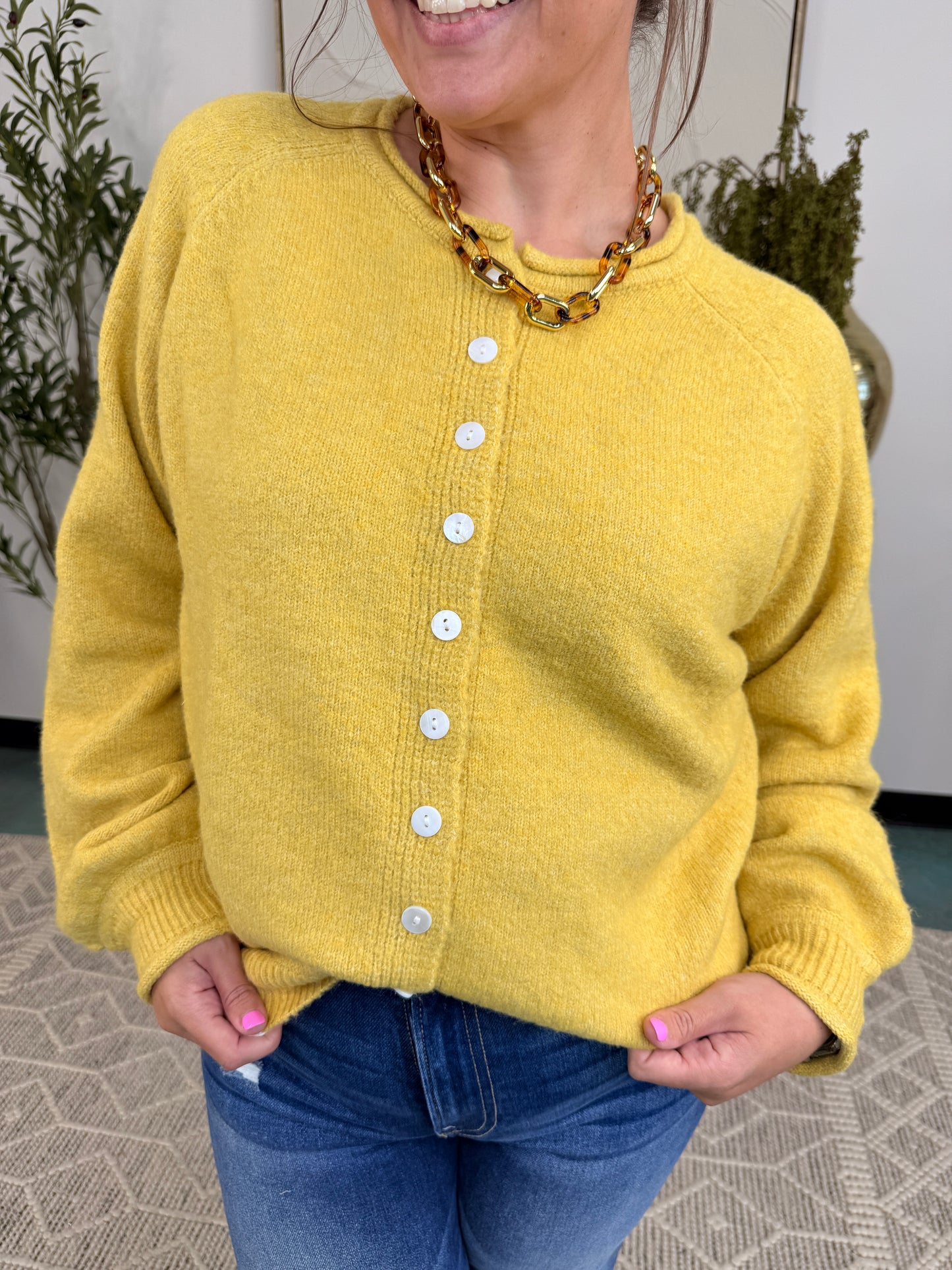 Softline Signature Button Front Knit Cardigan