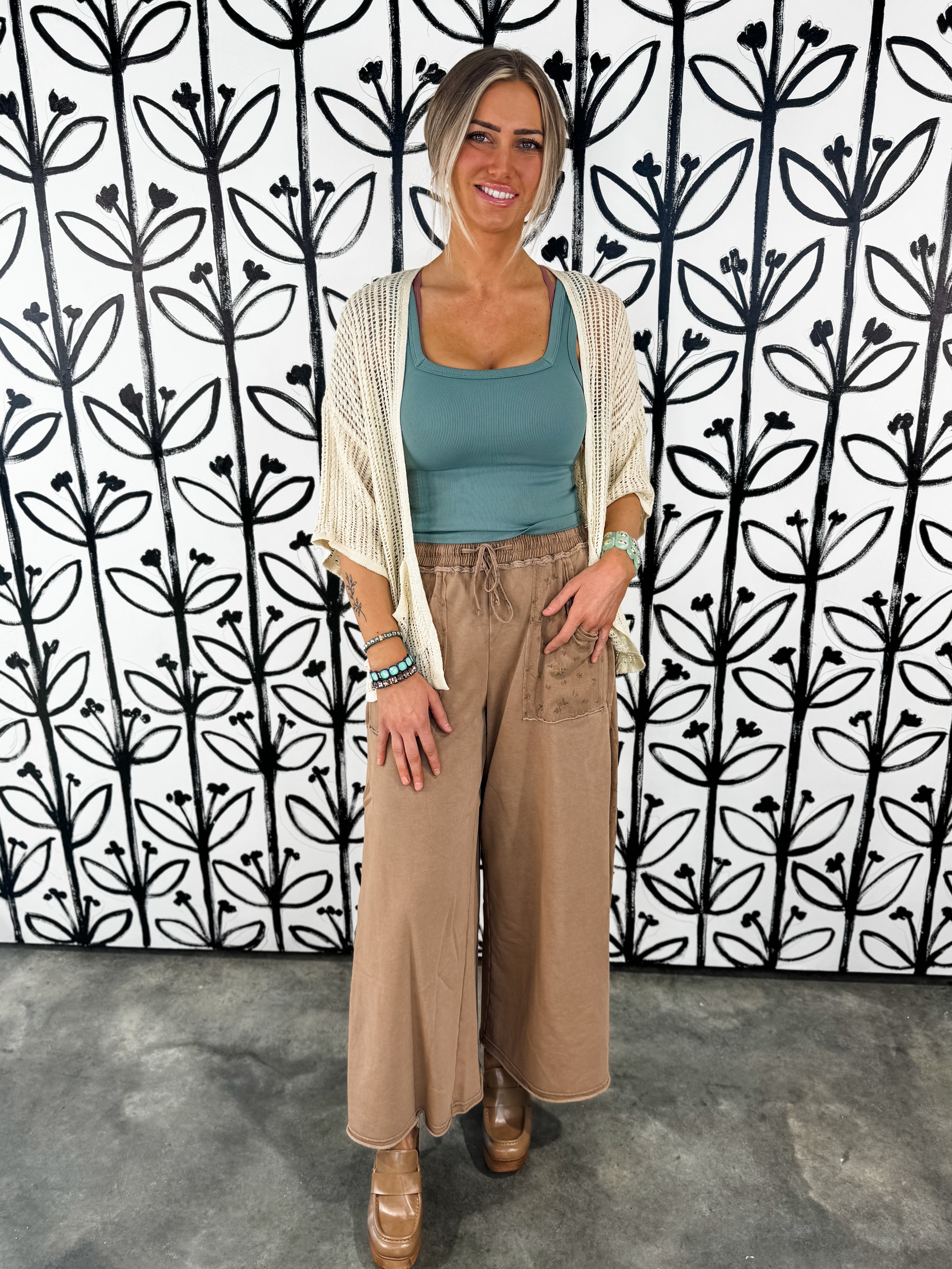 Washed Petal Palazzo Pants *Final Sale*