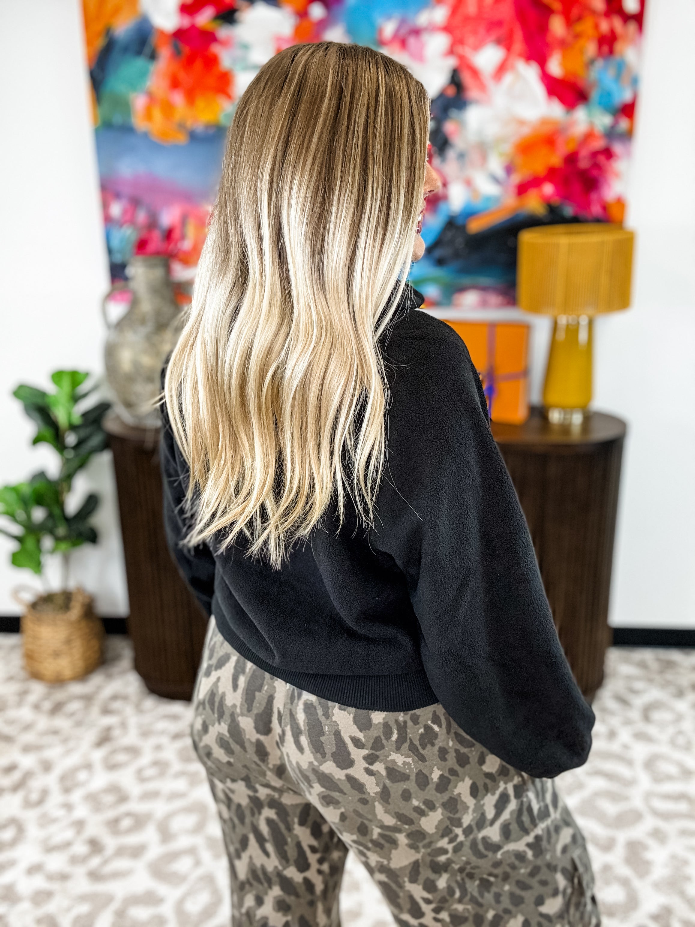 Frost Haven Fleece Top - Black | DOORBUSTER