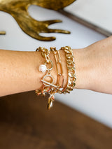 Divine Charm Pearl Bracelet Set