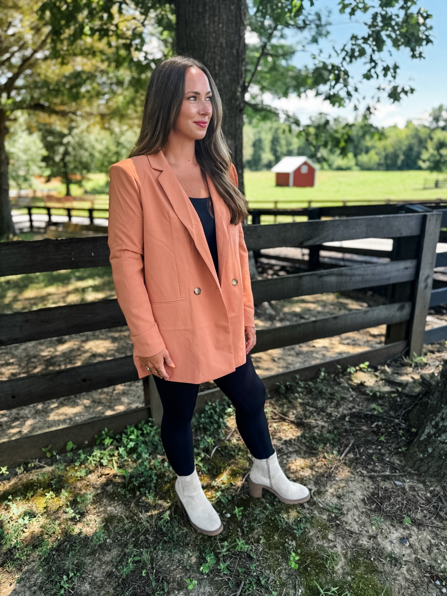 Boss Mode Blazer - Peach *Final Sale*