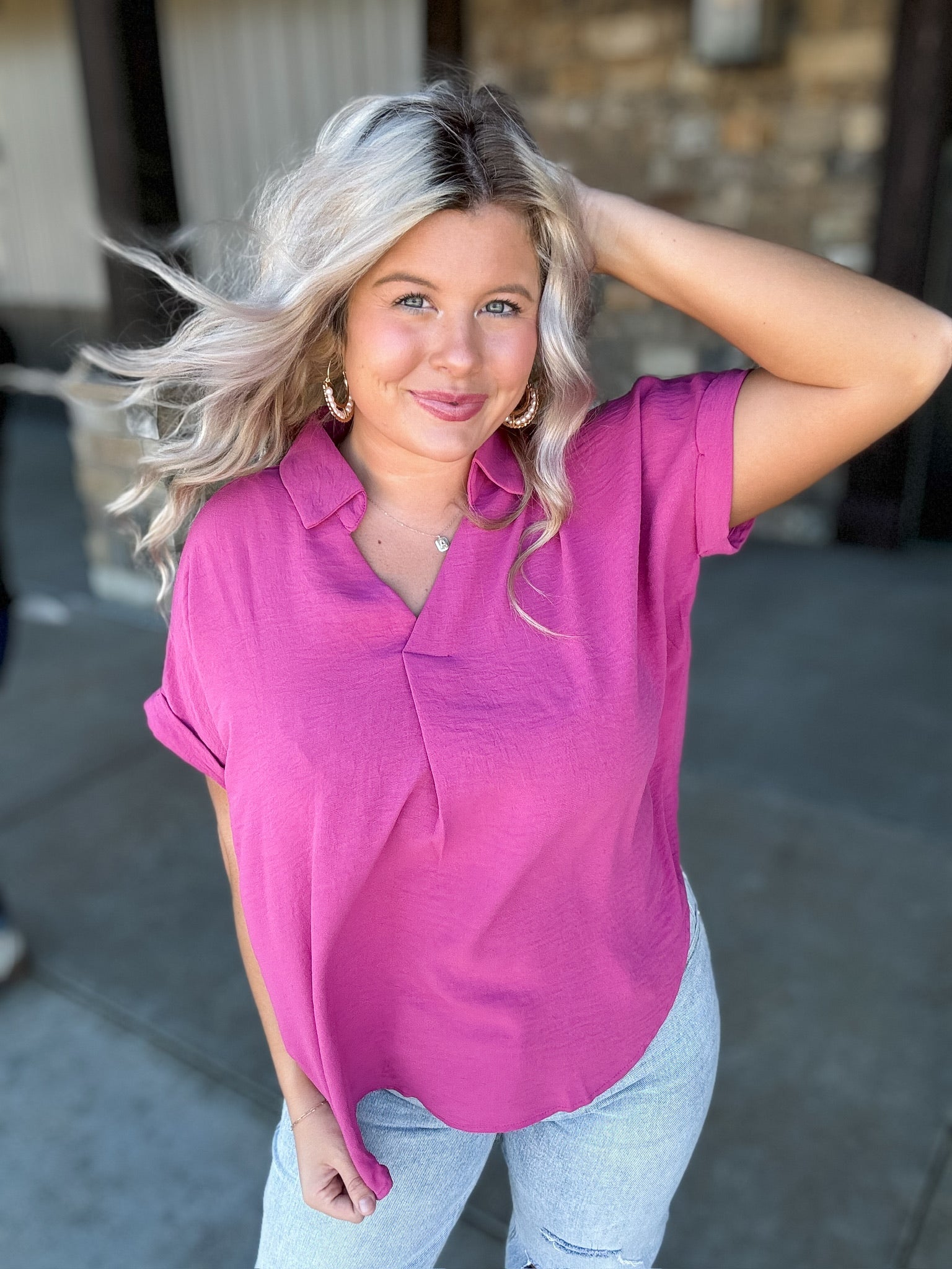 Easy Going Top - Mauve – Re-Fabbed Boutique