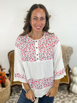 Coffee Run Top - Red FINAL SALE