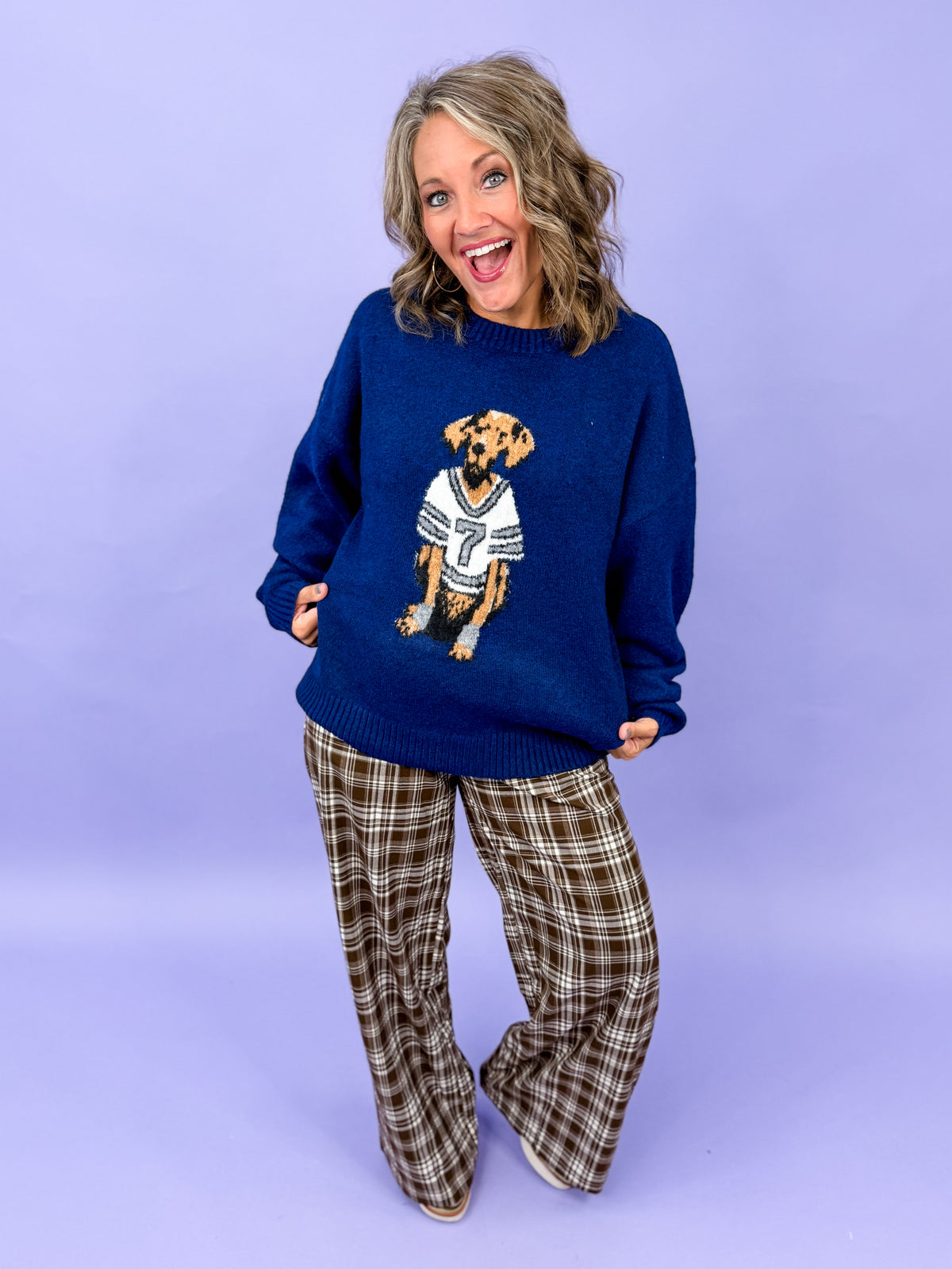 Cozy Dog Graphic Knit Sweater