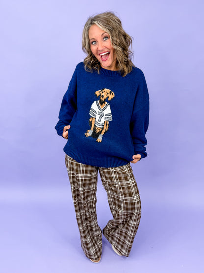 Cozy Dog Graphic Knit Sweater