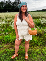 Crochet Scalloped Top and Shorts Set