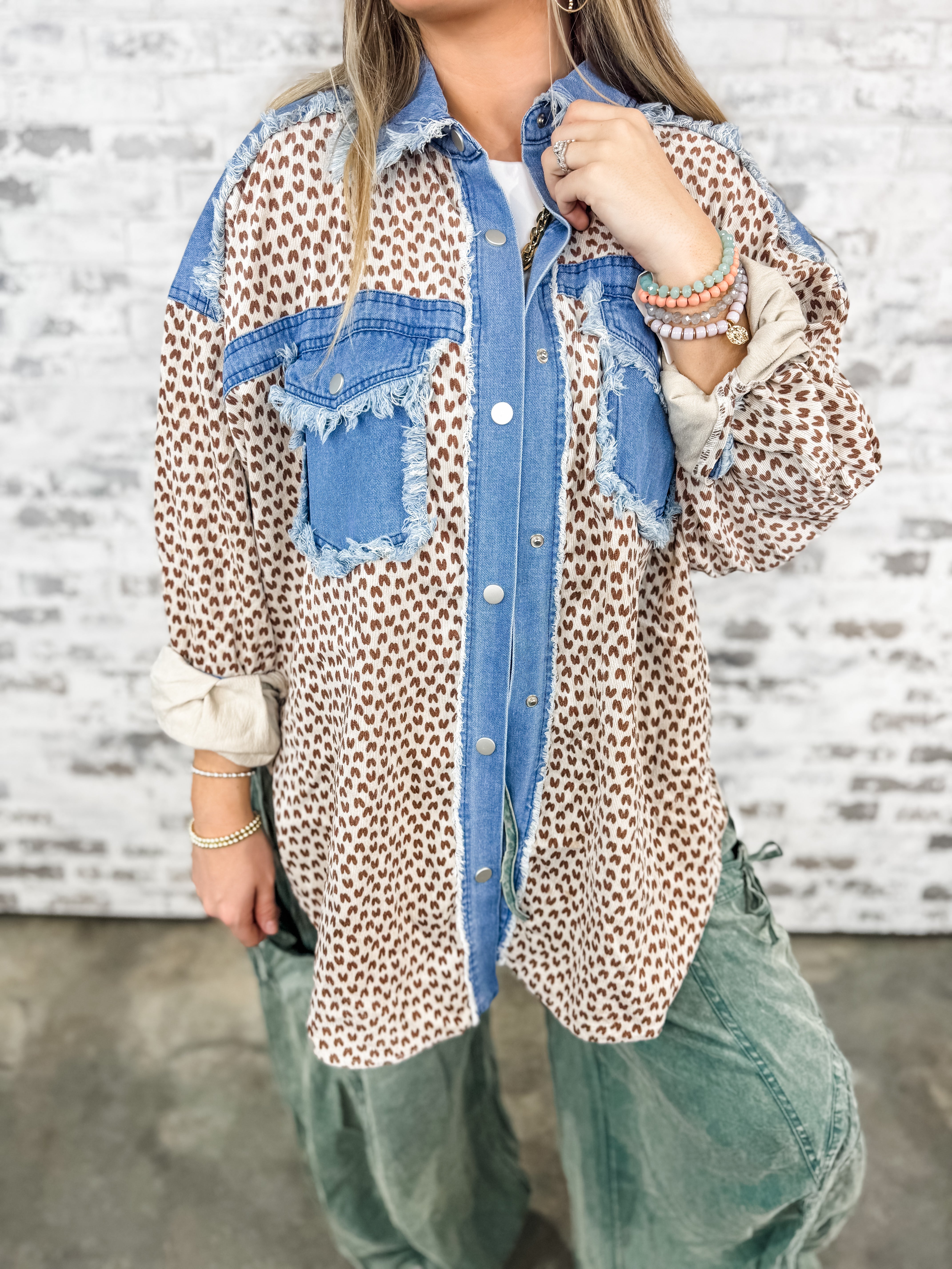 Wild Stitch Denim Mix Shacket