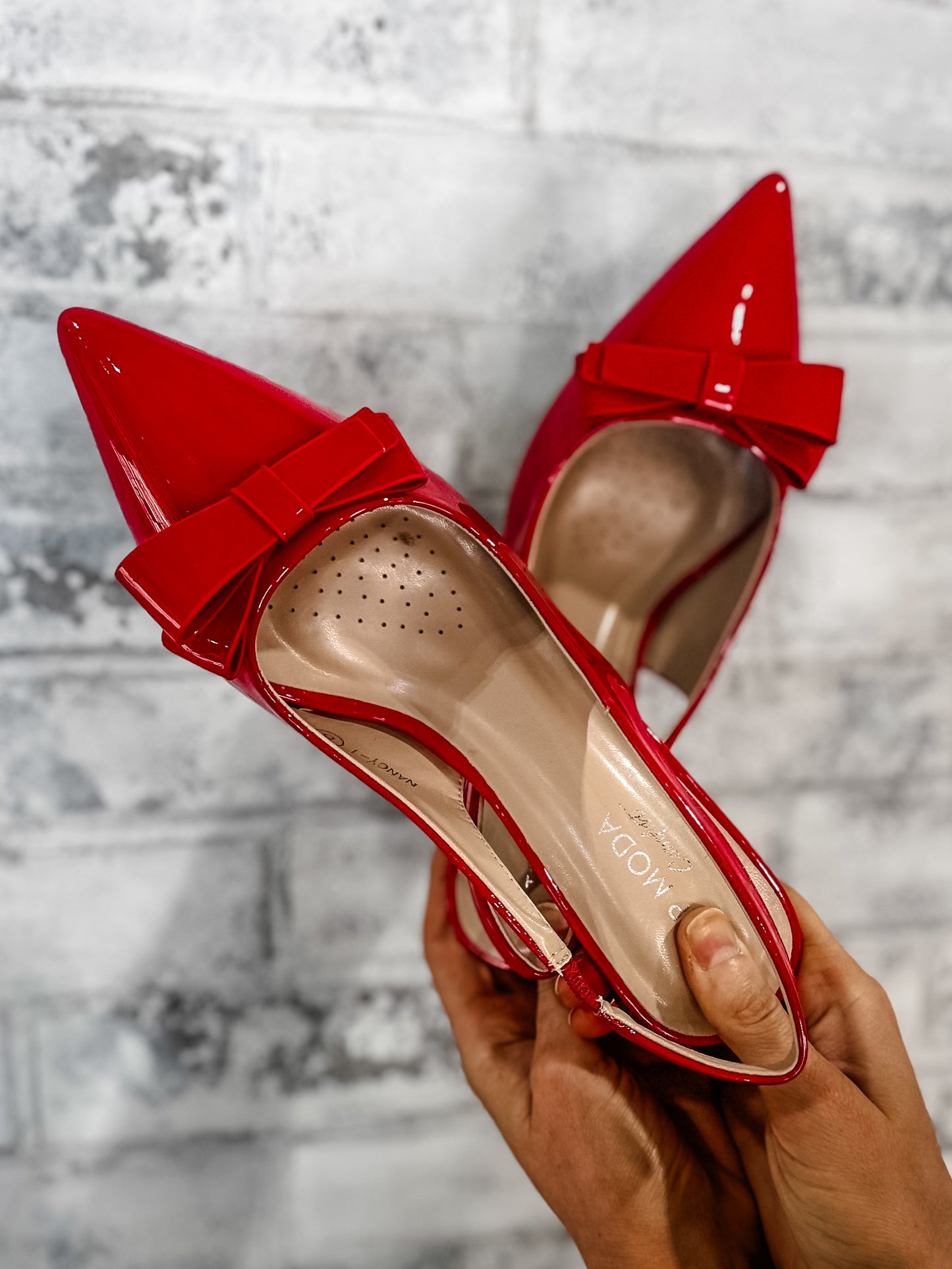 Arias Slingback Heel - Red *Final Sale*