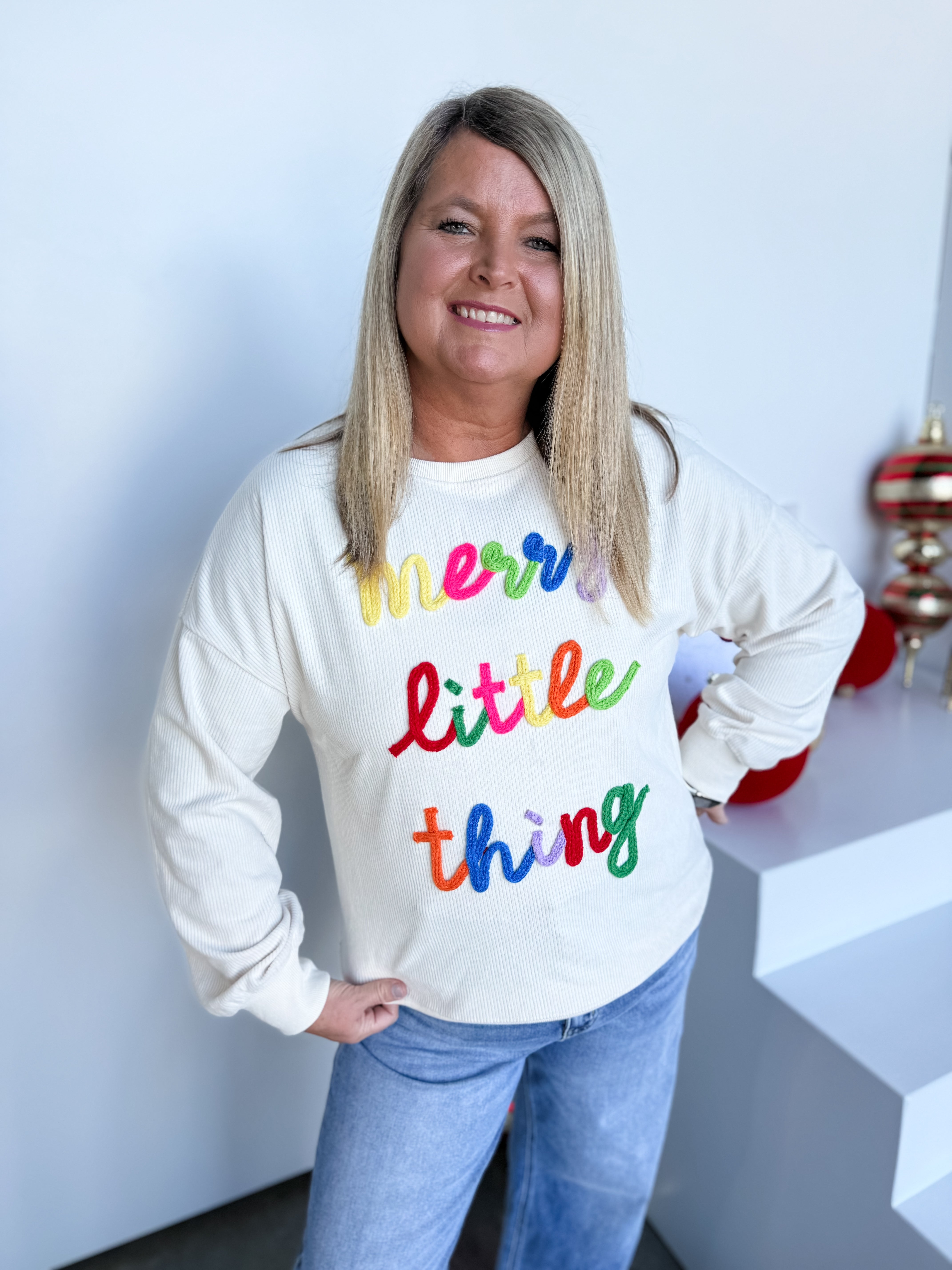 Merry Little Thing Ribbed Pullover