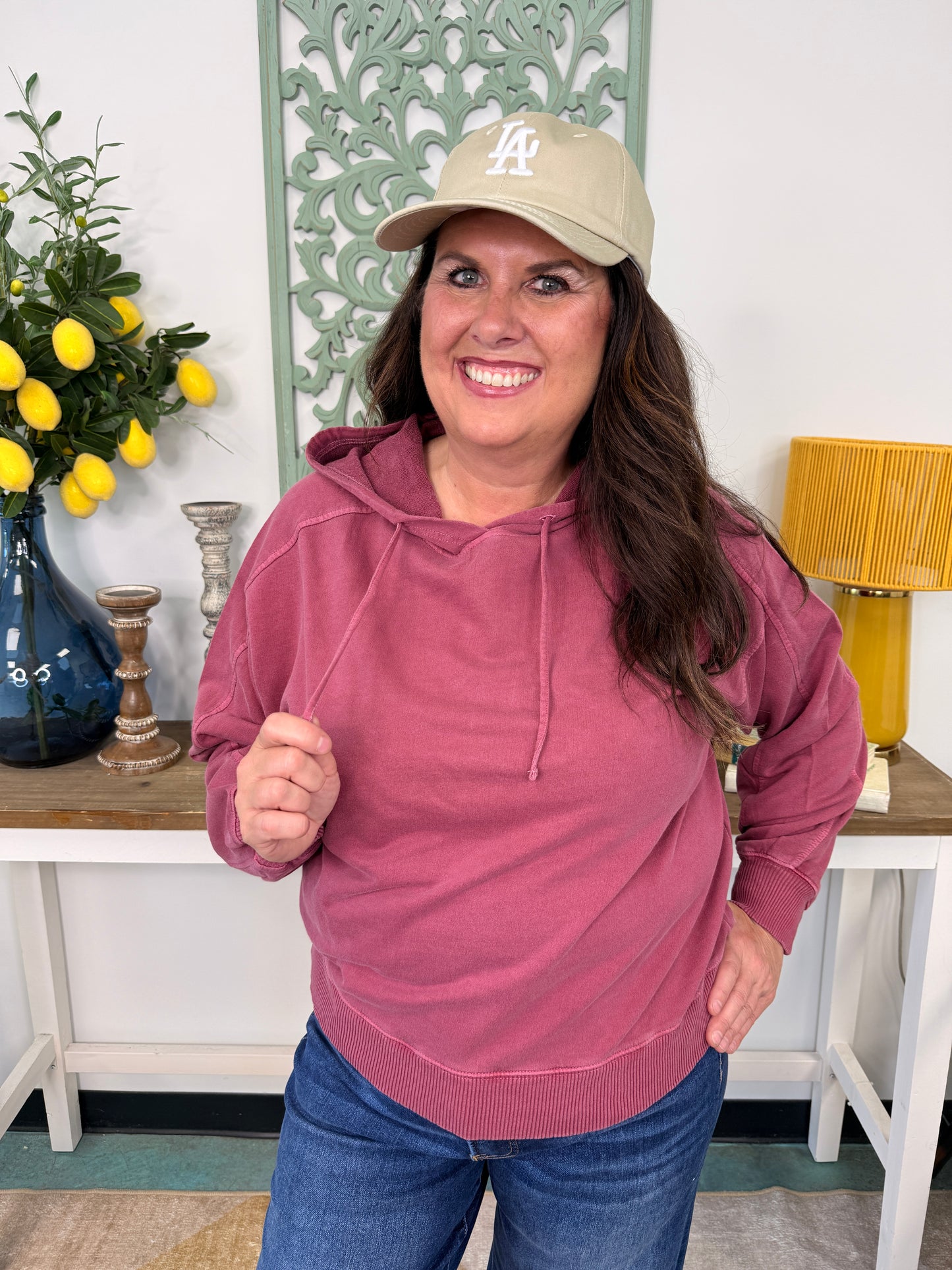 French Terry Pigment Dye & Enzyme Washing Hoodie