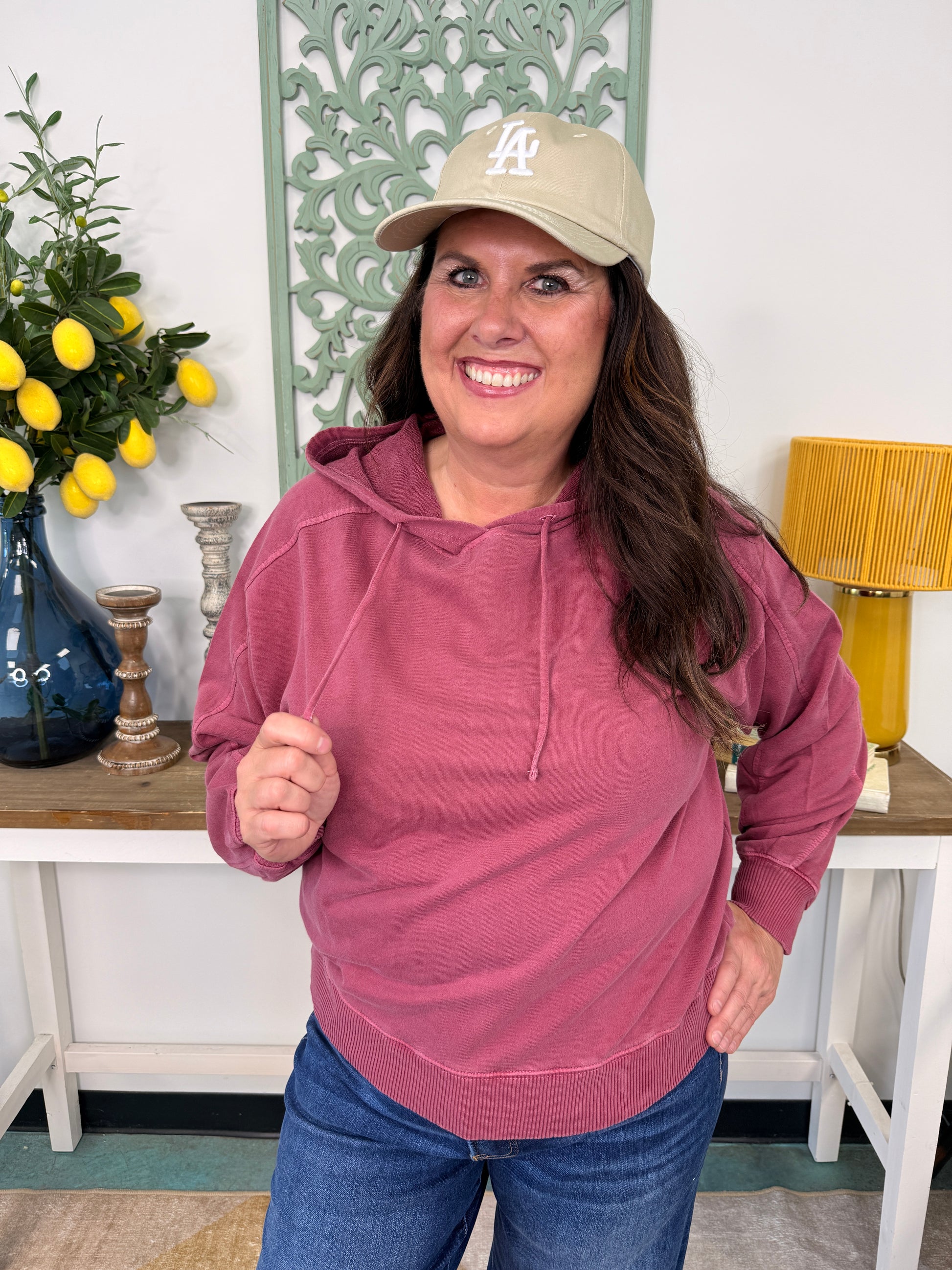 French Terry Pigment Dye & Enzyme Washing Hoodie