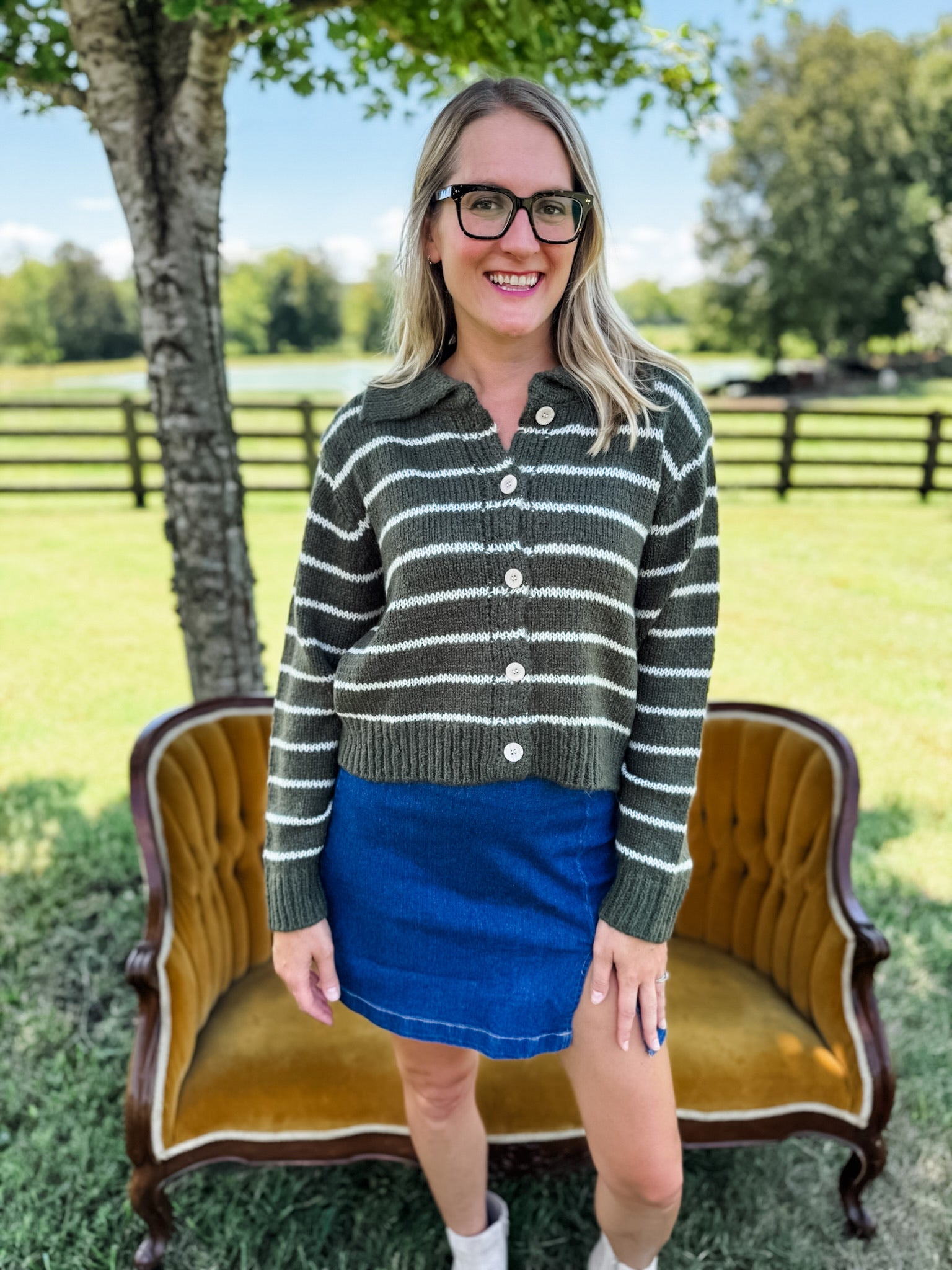 Ivy Row Cardigan - Olive