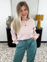 Floral Whimsy Oversized Top - Blush