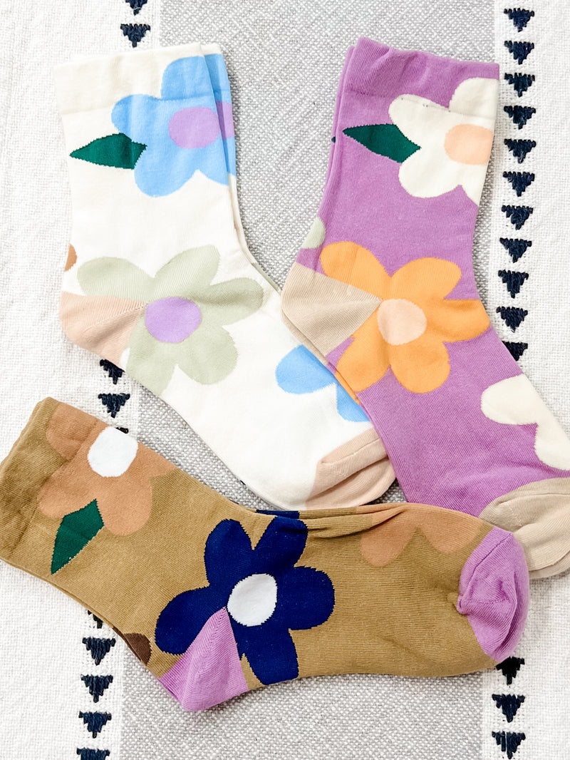 Casual Wear Socks - Flowers