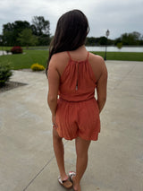 Perfect Outlook Romper - Ginger FINAL SALE