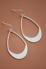 Sleek Teardrop Statement Earrings - Silver *Final Sale*